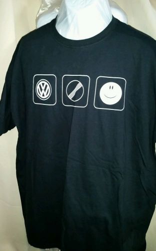 Vw volkswagen driver gear t-shirt 2xl black smiley face nwot