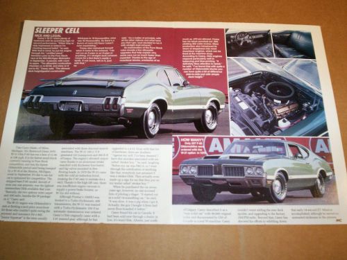 70 1970 oldsmobile w31 f-85 cutlass magazine article