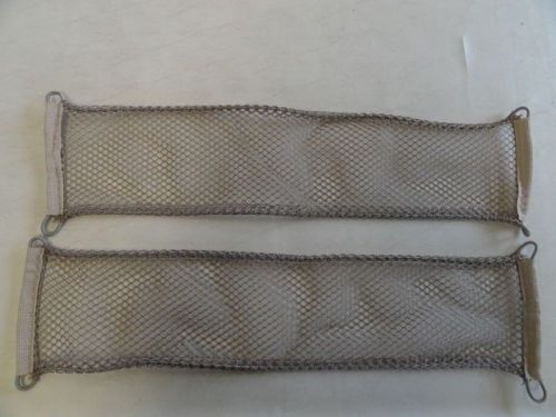 Universal beige cargo net pair (2) 27 1/2" x 6" marine boat