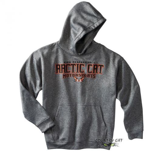 Arctic cat youth motorsports performance hoodie sweatshirt – gray - 5263-45_