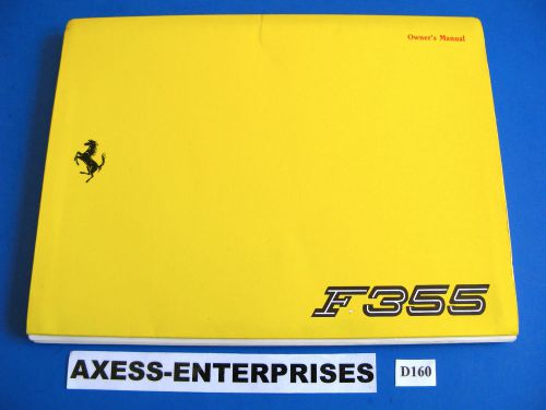 95 - 1995 ferrari f355 f 355 owners manual technical instruction book guide d160