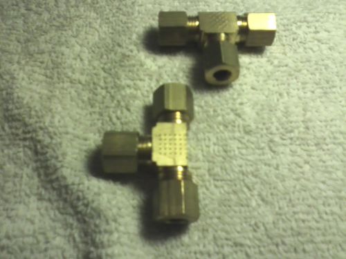 Edelmann 164400 1/4" brass compression union tees quantity of 2 1/4 inch tube