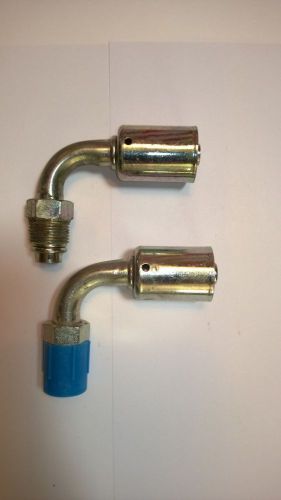 A/c hose fitting steel #8 male 90 r-134a lot405940