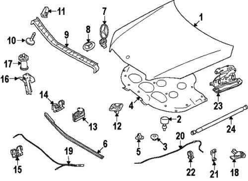 Mercedes-benz 2048707910 genuine oem alarm switch