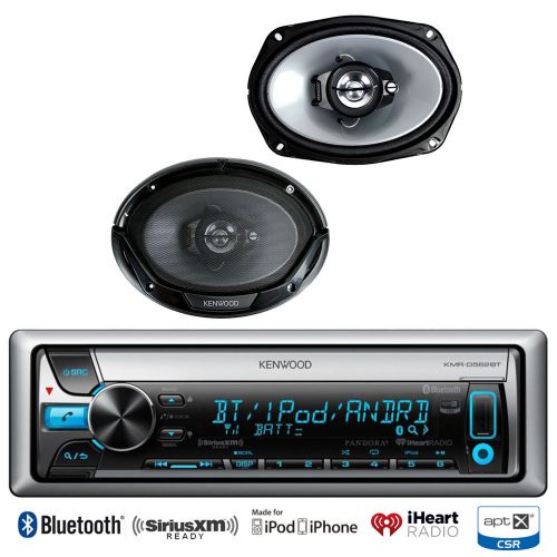 Kmrd562bt bluetooth ipod cd usb radio, 2 kenwood 6x9" car 3way coaxial speakers
