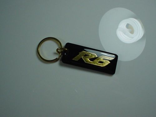 R6 motorcycle key chain black / gold yamaha yzf