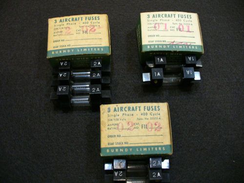 Vintage burndy aircraft military fuses lot nr