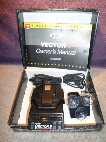 Bel vector 3-3 band radar detector-mod. 942-1989 w/ orig. box and paperwork