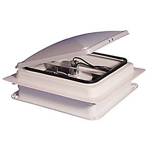 Hengs industries ez vent 14" x 14" 12v fan white crank open screened rv trailer