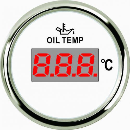 52mm white digital oil temp gauge 10-150℃ pet2-ws-10-150 (800-00120)