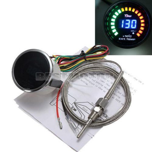 2&#034;52mm analog led digital color exhaust gas temp temperature egt gauge car