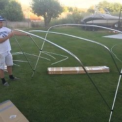 3-bow frame kit w/fittings for boat bimini: 7/8"od