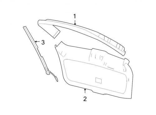 Ford oem liftgate trim cover bt4z7846404aa image 2