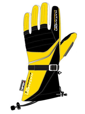 Katahdin frostfire yellow insulated cold weather snow sports snowmobile glove