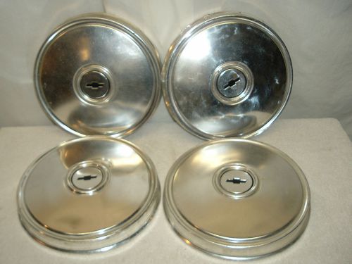 1975-80 chevy chevette dog dish hubcaps set of 4  poverty free usa shipping