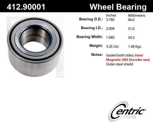 Centric 412.90001 premium axle ball bearing