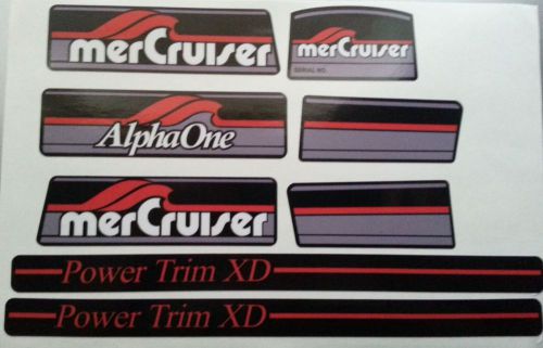 Mercruiser  alpha one gen. one  decals  w /red rams sticker set