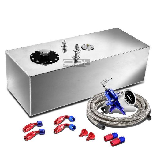 15 gallon top-feed aluminum reserved tank+cap+line kit+pressure regulator blue
