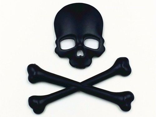 3d crossbone skull metal logo emblem badge decal tank sticker moto guzzi trike