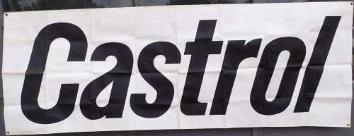 Castrol motor oils race banner 38&#034; x 8 feet long 1960&#039;s auto cycle racing fan