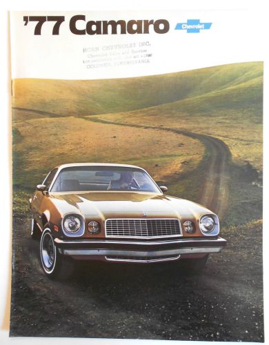 1977 original chevrolet camaro sport coupe rally sport  sales brochure