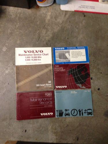 1989 volvo 240 owners manual packet 