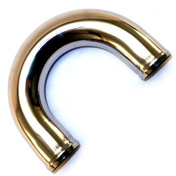 1.5&#034; (38mm) mandrel bent stainless steel pipe 180 degree 1&#039; (30.5cm) section