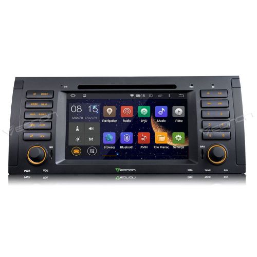 Us android os in dash 7" car dvd player gps fm radio bt u for bmw e39 528 obd2