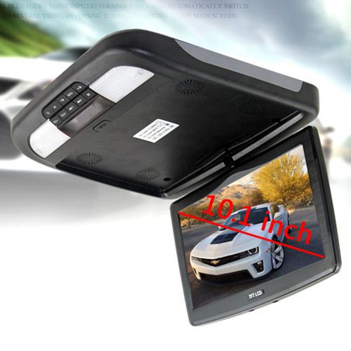 10.1 inch 12v black auto car player flip down tft lcd usb roof mounted monitor