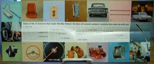 Nos mopar 1963 plymouth valiant dealer sales brochure catalog