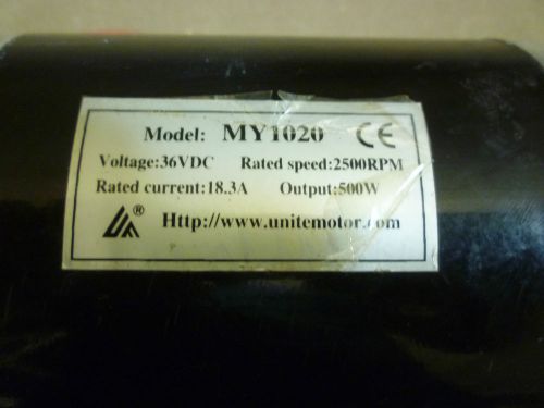Unite motor my1020 36vdc 2500 rpm 500w electric motor used