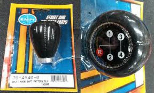 Empi 79-4640 gear shift knob black vinyl w/ shift pattern vw buggy bug