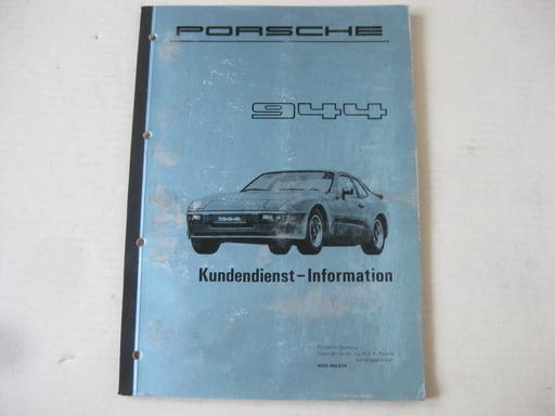 Rare oem porsche 944 customer service information manual printed in german  old 