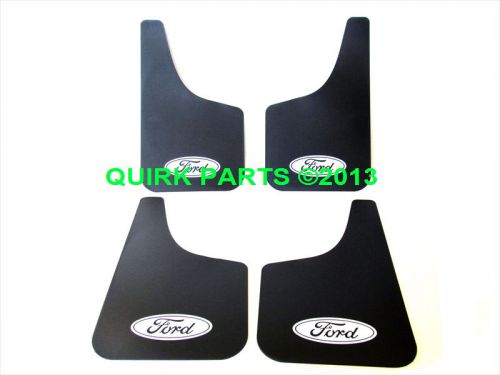 1999-2011 ford f250 f350 front &amp; rear flat mud flaps set of 2 oem new genuine
