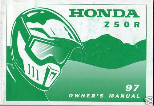 1997 honda motorcycle z50r owners manual new