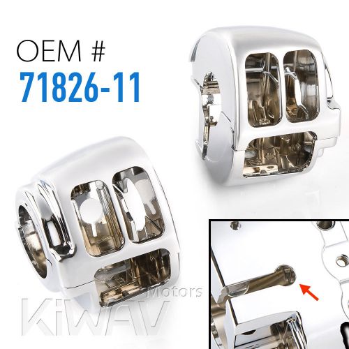 Kiwav chrome switch housing aluminum oem#71826-11 for harley 14-later xl