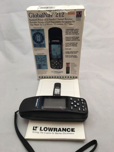 Lowrance glovalnav 212 gps navigation marine with instructions fast shipping
