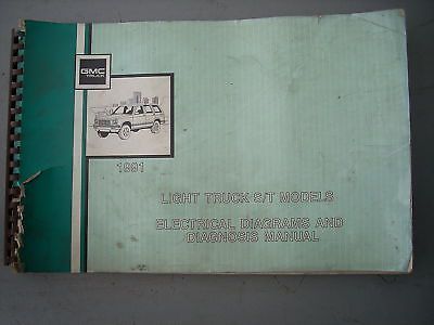 1991 gmc s/t jimmy sonoma truck electrical shop service repair book manual
