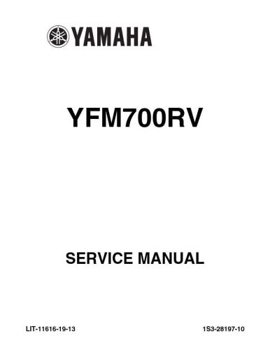 New yamaha yfm700 yfm raptor 700 rv repair service manual. print book. free s&amp;h