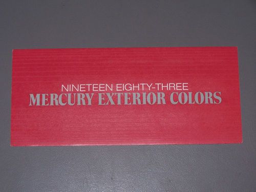 1983 mercury paint exterior colors brochure marquis zephyr lynx ln7 z-7 capri