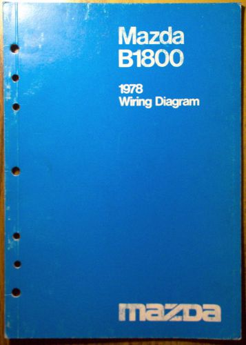 1978 mazda b1800 wiring diagram service shop manual 78 oem