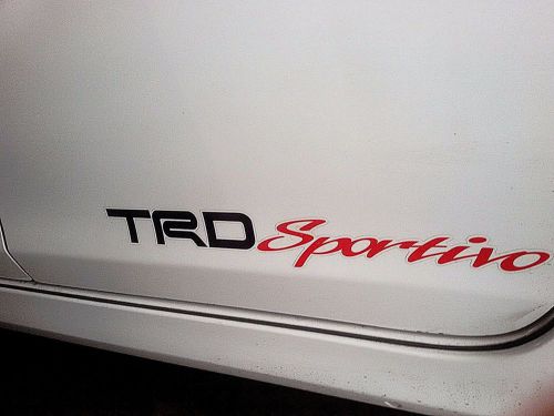 Set side door black trd sportivo sticker decal toyota yaris vios hilux camry