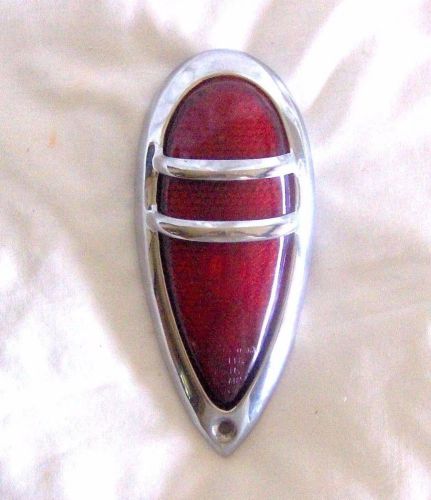 1937 1938 1939 lincoln zephyr tail light lens &amp; bezel - just one