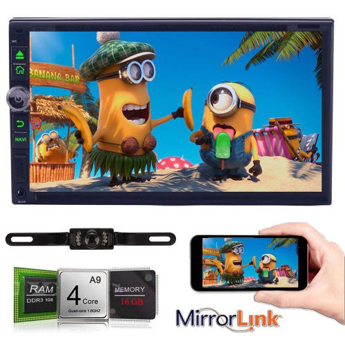 Quad core 7" android 4.4 double 2din car gps nav stereo radio dvd player wifi 3g