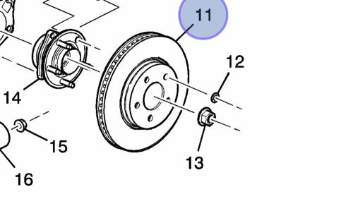 New acdelco gm original equipment front disc brake rotor   gm# 22666578
