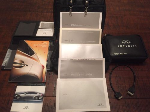2008 infiniti ex35 oem complete owners manuals &amp; iphone cable