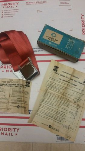 2520260  nos red seat belt 1964 dodge plymouth chrysler valiant dart imperial