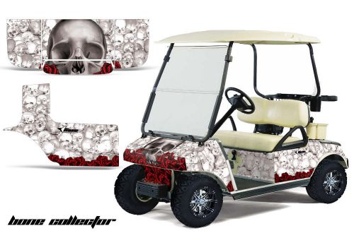 Club car golf cart parts graphic kit wrap amr racing decals 1983-2014 bones wh