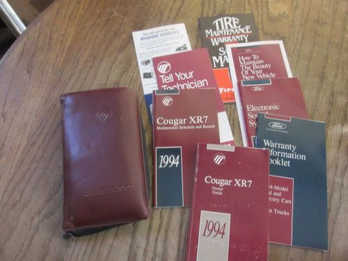 1994 original mercury cougar xr7 owners manual complet guide kit xr-7 94 w/ case