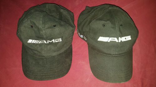 Lot of 2 mercedes-benz amg adjustable hat baseball cap black